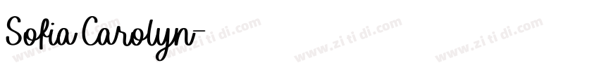Sofia Carolyn字体转换
